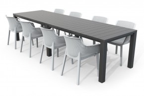 Стол раскладной Джули (Julie Double table 2 configurations) Графит в Салехарде - salekhard.ok-mebel.com | фото 7