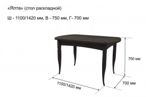 Стол раскладной Ялта (опоры массив цилиндрический) в Салехарде - salekhard.ok-mebel.com | фото 5