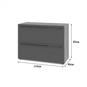 СТОУН С81 Комод (золотой дуб/графит) в Салехарде - salekhard.ok-mebel.com | фото 2