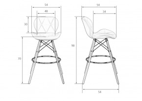 Стул барный DOBRIN BUTTERFLY BAR, ножки светлый бук, цвет белый в Салехарде - salekhard.ok-mebel.com | фото 6