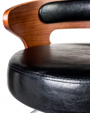 Стул барный DOBRIN FRED BLACK, коричневое дерево, чёрный в Салехарде - salekhard.ok-mebel.com | фото 6