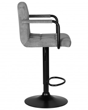Стул барный DOBRIN KRUGER ARM BLACK, серый вельвет (LAR-E2041-25) в Салехарде - salekhard.ok-mebel.com | фото 3