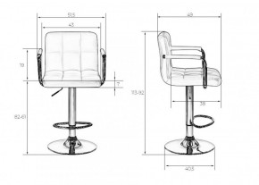 Стул барный DOBRIN KRUGER ARM LM-5011 (черный) в Салехарде - salekhard.ok-mebel.com | фото 2