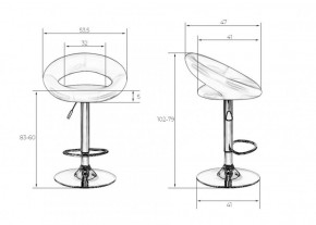 Стул барный DOBRIN MIRA LM-5001 (бордовый) в Салехарде - salekhard.ok-mebel.com | фото 3