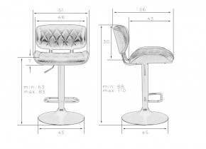 Стул барный DOBRIN MORGAN, цвет зеленый глянец PU 1890-14 в Салехарде - salekhard.ok-mebel.com | фото 4