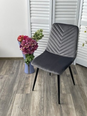 Стул DUKE BLUVEL-14 GREY, велюр / черный каркас М-City в Салехарде - salekhard.ok-mebel.com | фото 5