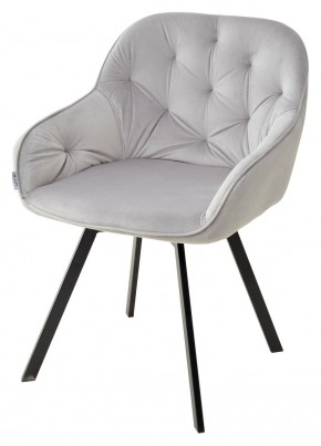 Стул GALE 360 град. поворот. BLUVEL-03 LIGHT GREY, велюр/ черный каркас, М-City в Салехарде - salekhard.ok-mebel.com | фото