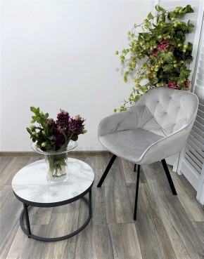 Стул GALE 360 град. поворот. BLUVEL-03 LIGHT GREY, велюр/ черный каркас, М-City в Салехарде - salekhard.ok-mebel.com | фото 6
