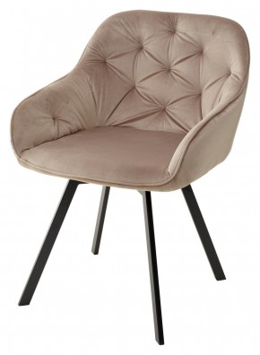 Стул GALE 360 град. поворот. BLUVEL-40 BEIGE, велюр/ черный каркас, М-City в Салехарде - salekhard.ok-mebel.com | фото