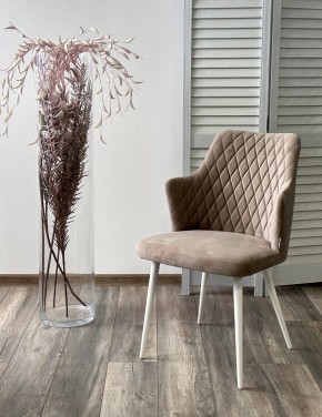 Стул HERMAN 360 град. ЛАТТЕ #25, велюр / белый каркас М-City в Салехарде - salekhard.ok-mebel.com | фото 2