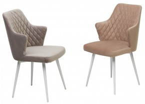 Стул HERMAN 360 град. ЛАТТЕ #25, велюр / белый каркас М-City в Салехарде - salekhard.ok-mebel.com | фото 4