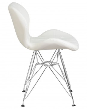 Стул обеденный DOBRIN BUTTERFLY CHROME, ножки хром, цвет белый в Салехарде - salekhard.ok-mebel.com | фото 3