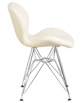 Стул обеденный DOBRIN BUTTERFLY CHROME, ножки хром, цвет кремовый в Салехарде - salekhard.ok-mebel.com | фото 3