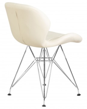 Стул обеденный DOBRIN BUTTERFLY CHROME, ножки хром, цвет кремовый в Салехарде - salekhard.ok-mebel.com | фото 4