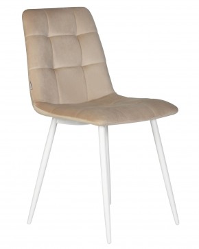 Стул обеденный DOBRIN CHILLY, Бежевый Holland 07, основание белое в Салехарде - salekhard.ok-mebel.com | фото 4