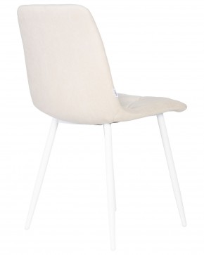 Стул обеденный DOBRIN CHILLY ROMBO, Бежевый Simple 44, основание белое в Салехарде - salekhard.ok-mebel.com | фото 4