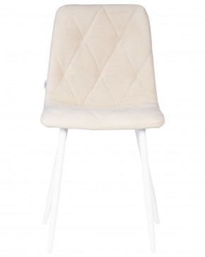 Стул обеденный DOBRIN CHILLY ROMBO, Бежевый Simple 44, основание белое в Салехарде - salekhard.ok-mebel.com | фото 6
