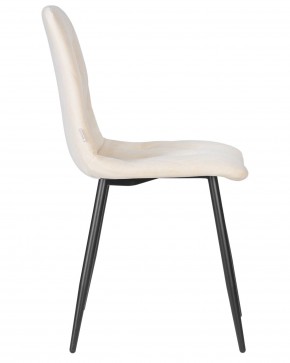 Стул обеденный DOBRIN CHILLY ROMBO, Бежевый Simple 44, основание черный в Салехарде - salekhard.ok-mebel.com | фото 3