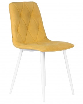 Стул обеденный DOBRIN CHILLY ROMBO, Горчичный Simple 15, основание белый в Салехарде - salekhard.ok-mebel.com | фото 2