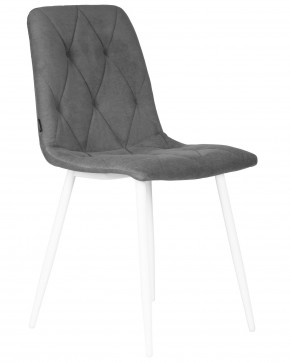 Стул обеденный DOBRIN CHILLY ROMBO, Серый Simple 33, основание белый в Салехарде - salekhard.ok-mebel.com | фото 2