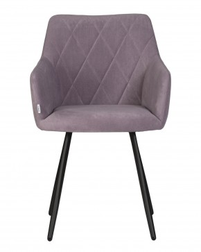 Стул обеденный DOBRIN ROBY, ЭМАЛЬ ЧЕРНЫЙ МУАР велюр Catania Lavender в Салехарде - salekhard.ok-mebel.com | фото 6