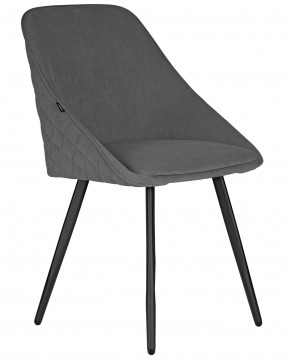 Стул обеденный DOBRIN STELLA, ЭМАЛЬ ЧЕРНЫЙ МУАР велюр Catania Stone в Салехарде - salekhard.ok-mebel.com | фото 2