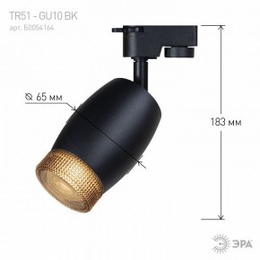 Светильник на штанге Эра  TR51 - GU10 BK в Салехарде - salekhard.ok-mebel.com | фото 4