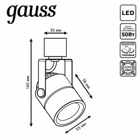 Светильник на штанге Gauss Track Light TR057 в Салехарде - salekhard.ok-mebel.com | фото 6