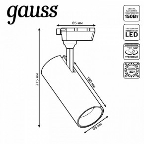 Светильник на штанге Gauss Track Light TR062 в Салехарде - salekhard.ok-mebel.com | фото 5