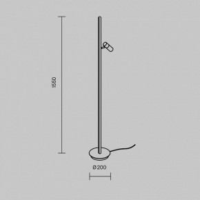 Торшер Maytoni Thin MOD395FL-L28BS3K в Салехарде - salekhard.ok-mebel.com | фото 4