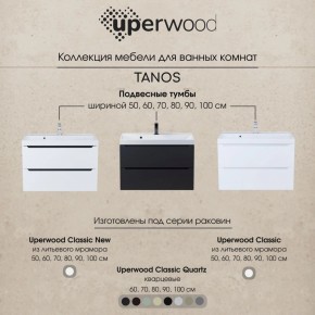 Тумба под раковину Uperwood Tanos 70 см, подвесная, белая матовая в Салехарде - salekhard.ok-mebel.com | фото 9