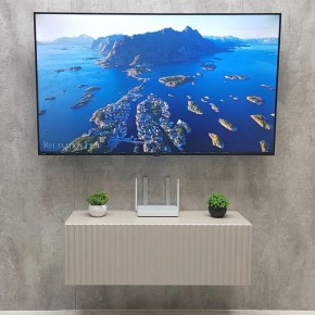 Тумба подвесная под ТВ LINES MTV3-MA 900 Бежевый (Леда-М 10.1.5) в Салехарде - salekhard.ok-mebel.com | фото 3