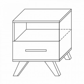 Тумба прикроватная Вега Скандинавия в Салехарде - salekhard.ok-mebel.com | фото 7