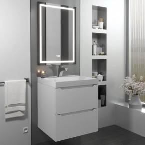Тумба с раковиной Uperwood Tanos 50 см, подвесная, белая матовая в Салехарде - salekhard.ok-mebel.com | фото