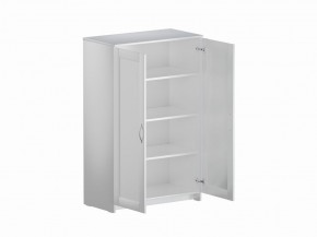 Тумба СИРИУС двухдверная высокая, цвет белый в Салехарде - salekhard.ok-mebel.com | фото 3