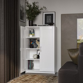 Тумба СИРИУС двухдверная высокая, цвет белый в Салехарде - salekhard.ok-mebel.com | фото 4