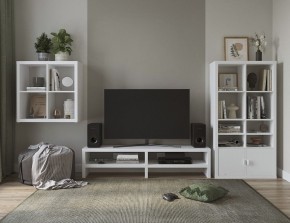 ТВ-тумба Энкель ТВ16, тамбурат, цвет белый в Салехарде - salekhard.ok-mebel.com | фото 4