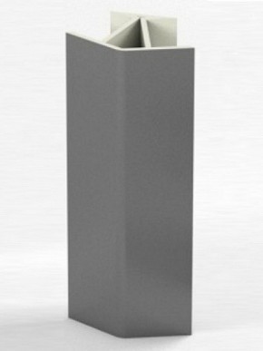 Угловое соединение для цоколя 135 гр. h100 мм (Алюминий, Белый, Черный, Сонома) в Салехарде - salekhard.ok-mebel.com | фото 1
