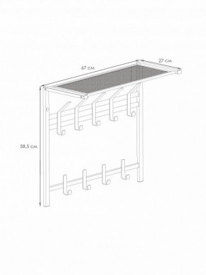 Вешалка-полка Торонто 22 в Салехарде - salekhard.ok-mebel.com | фото 2