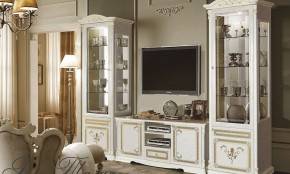 Витрина 1-дверная (11.321) Роза Талия (беж) в Салехарде - salekhard.ok-mebel.com | фото 2