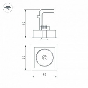 Встраиваемый светильник Arlight CL-SIMPLE-S80x80-9W Warm3000 (BK, 45 deg) 028149 в Салехарде - salekhard.ok-mebel.com | фото 9