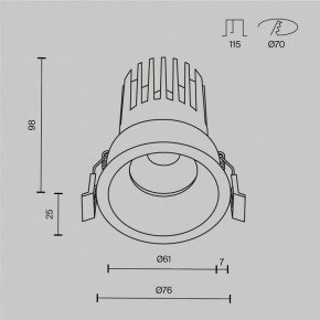 Встраиваемый светильник Maytoni Dip DL117-15W-4K-B в Салехарде - salekhard.ok-mebel.com | фото 9