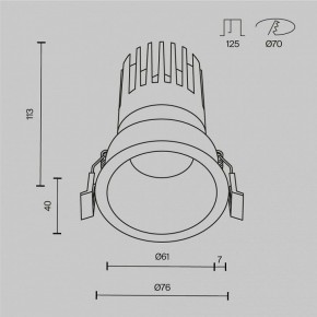 Встраиваемый светильник Maytoni Dip DL118-15W-4K-W в Салехарде - salekhard.ok-mebel.com | фото 10