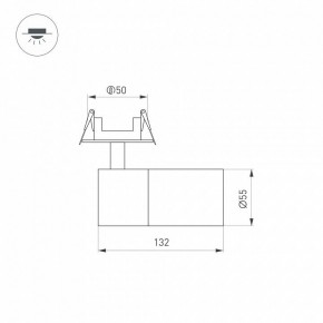 Встраиваемый светильник на штанге Arlight LGD-ARTEMIS-BUILT-FLAP-R55-12W 051797 в Салехарде - salekhard.ok-mebel.com | фото 3