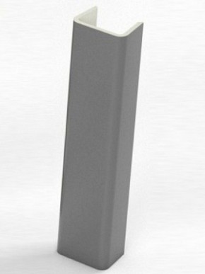 Торцевая заглушка  для цоколя h100 мм (Алюминий, Белый, Черный, Сонома) в Салехарде - salekhard.ok-mebel.com | фото 1