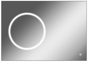 Зеркало Eclipse 100 black с подсветкой Sansa (SE1032Z) в Салехарде - salekhard.ok-mebel.com | фото