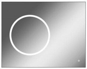 Зеркало Eclipse 90 black с подсветкой Sansa (SE1031Z) в Салехарде - salekhard.ok-mebel.com | фото 1