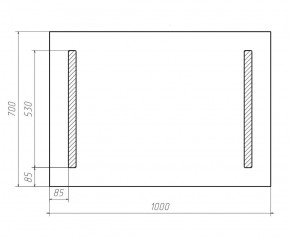 Зеркало Good Light 2-100 с подсветкой Домино (GL7016Z) в Салехарде - salekhard.ok-mebel.com | фото 3