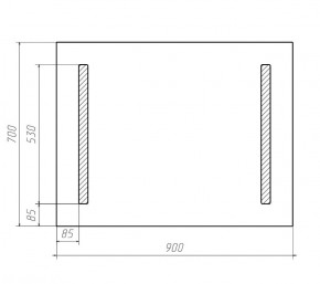 Зеркало Good Light 2-90 с подсветкой Домино (GL7015Z) в Салехарде - salekhard.ok-mebel.com | фото 6