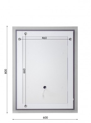 Зеркало Лондон 800х600 с подсветкой Домино (GL7019Z) в Салехарде - salekhard.ok-mebel.com | фото 5